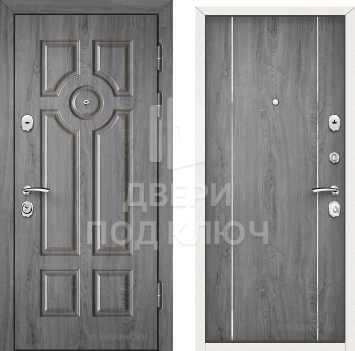 Утепленная входная дверь в офис ДПК-10006